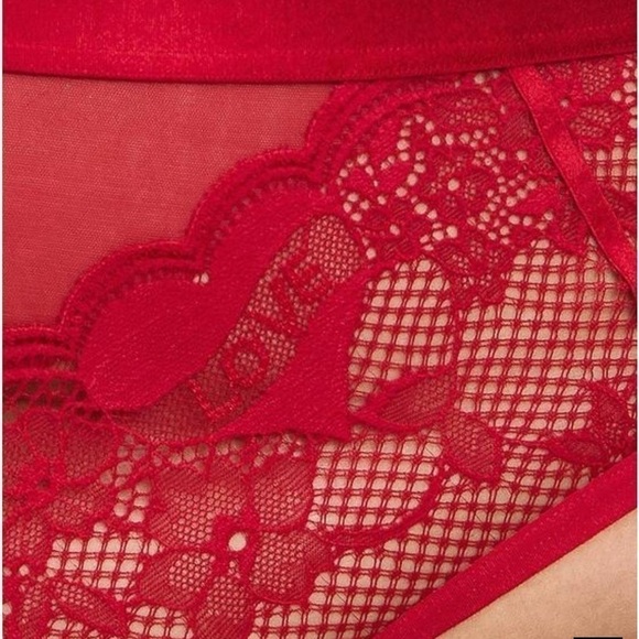 Torrid Tattoo Lace Mid Rise Thong Panty - Picture 2 of 4